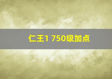 仁王1 750级加点